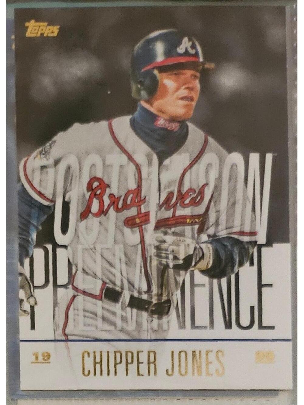 2018 TOPPS Postseason Preeminence Chipper Jones Atlanta Braves